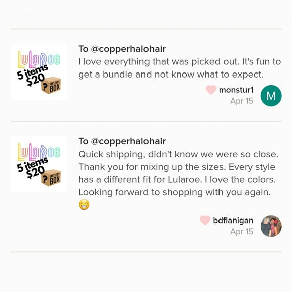 LuLaRoe Mystery Box 5 Items!!!! - Picture 3 of 3